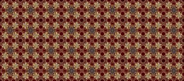 Kusursuz kraliyet lüksü, altın barok kumaş rengi. Altın antika ortaçağ dekoratifi, kahverengi, bej ve kırmızı renklerde altın desenli süslemeler..