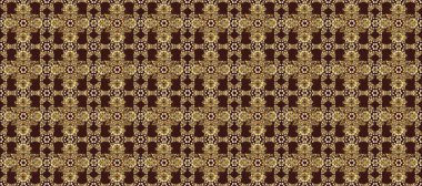 Geleneksel oryantasyon süsü. Kusursuz klasik raster altın desenli. Klasik klasik klasik arka plan. Raster illüstrasyonu. Kahverengi ve bej renklerde altın elementlerle pürüzsüz desen.