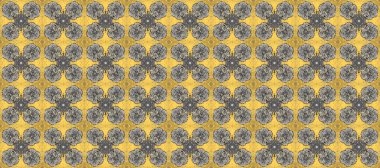 Barok tarzında altın çiçek süsü. Antika altın tekrarlanabilir duvar kağıdı. Damask arkaplanı tekerrür ediyor. Altın element gri, sarı ve bej renklerde.