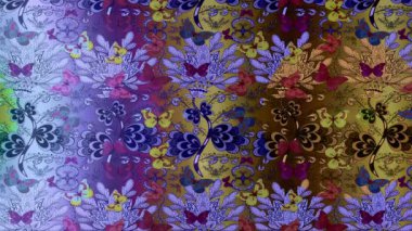 Renkli unsurlarla hareketli arka plan görüntüleri. Mandalas. Eski model. Video kaydı. Şablon. Döngü. Kusursuz..