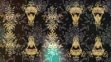 Renkli unsurlarla hareketli arka plan görüntüleri. Mandalas. Eski model. Video kaydı. Şablon. Döngü. Kusursuz..