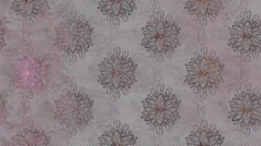 Renkli unsurlarla hareketli arka plan görüntüleri. Mandalas. Eski model. Video kaydı. Şablon. Döngü. Kusursuz..