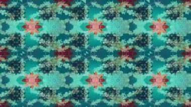 Renkli unsurlarla hareketli arka plan görüntüleri. Mandalas. Eski model. Video kaydı. Şablon. Döngü. Kusursuz..