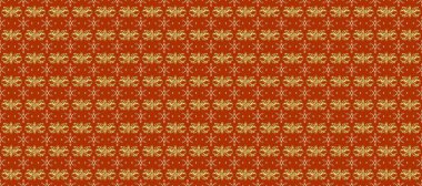 Altın desenli turuncu, kahverengi ve bej renklerde altın elementler. Klasik klasik klasik arka plan. Kusursuz klasik raster altın desenli. Geleneksel oryantasyon süsü.