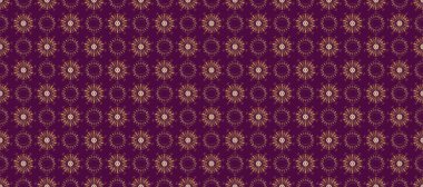 Şam, tasarım için kusursuz desen. Bej, mor ve kahverengi renklerde, altın elementli, pürüzsüz desen.