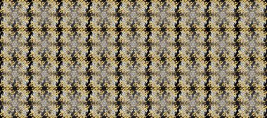 Doğu tarzı arabesk. Raster illüstrasyonu. Altın elementli gri, bej ve kahverengi renkler. Raster altın desen. Kusursuz altın desenli bukleler..