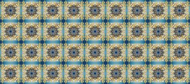 Sembol bayramı, yeni yıl kutlamaları, altın desenler. Noel altın kar tanesi kusursuz desen. Kış kar dokusu duvar kağıdı. Mavi, gri ve bej renklerde altın kar taneleri.