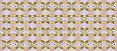 Tarafsız, bej ve gri renklerde altın, altın elementlerle. Raster illüstrasyonu. Tekrarlayan elementlerle soyut arkaplan oluşturun. Kusursuz, klasik altın desen..