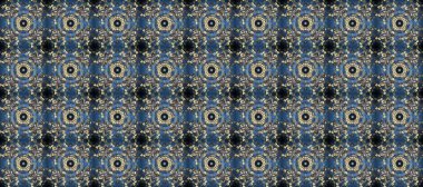 Noel, kar tanesi, yeni yıl 2019. Mavi, bej ve gri renklerde altın elementlerle kusursuz klasik desen.