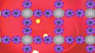 Renkli unsurlarla hareketli arka plan görüntüleri. Mandalas. Eski model. Video kaydı. Şablon. Döngü. Kusursuz..
