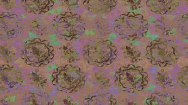 Renkli unsurlarla hareketli arka plan görüntüleri. Mandalas. Eski model. Video kaydı. Şablon. Döngü. Kusursuz..