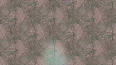 Renkli unsurlarla hareketli arka plan görüntüleri. Çiçekler. Eski model. Bayrak tarzı. Video kaydı. Şablon. Döngü. Kusursuz..