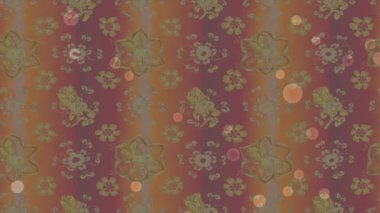 Renkli unsurlarla hareketli arka plan görüntüleri. Çiçekler. Eski model. Bayrak tarzı. Video kaydı. Şablon. Döngü. Kusursuz..