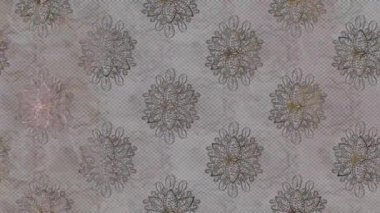 Renkli unsurlarla hareketli arka plan görüntüleri. Çiçekler. Eski model. Bayrak tarzı. Video kaydı. Şablon. Döngü. Kusursuz..