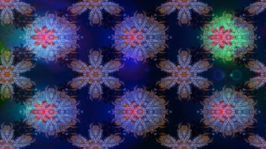 El çizimi dikişsiz sonbahar çiçekleri deseni. Renkli mavi, siyah ve mor dikişsiz desen. Doodle tarzı. Tekstil ve kapak tasarımı için mükemmel. Mavi, siyah ve mor renkte çiçekler.