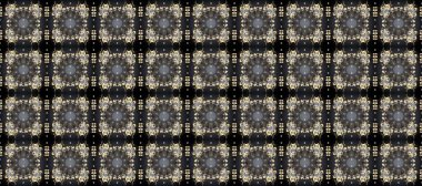 Barok tarzında kusursuz bir doğulu süsü. Altın desenli gri, siyah ve kahverengi renkler ve altın elementler. Geleneksel klasik altın desen. Raster doğulu süsü.