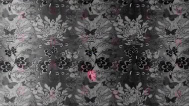 Renkli unsurlarla hareketli arka plan görüntüleri. Çiçekler. Eski model. Bayrak tarzı. Video kaydı. Şablon. Döngü. Kusursuz..