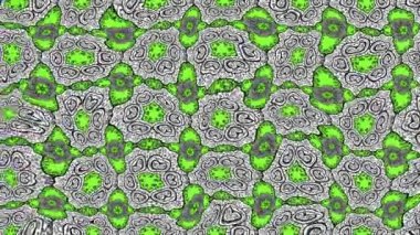 Renkli unsurlarla hareketli arka plan görüntüleri. Çiçekler. Eski model. Bayrak tarzı. Video kaydı. Şablon. Döngü. Kusursuz..