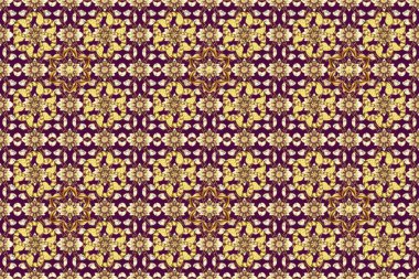 Klasik raster sarısı, kusursuz desen. Çiçek süsü kumaş deseni, cam, çiçek desenli metal mavi, kahverengi ve gri renkte altın elementler..