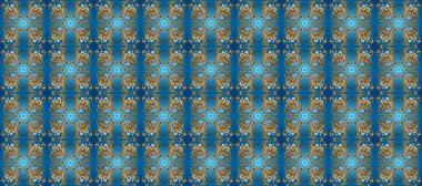 El yapımı dekoratif çerçeve, albüm kapağı, tebrik kartı, klasik Art deco tarzı. Altın karalama fantezi yapraklarından Raster soyut çiçek çelengi ve mavi, kahverengi ve bej renkli bir çiçek.