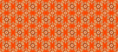 Turuncu ve beyaz renklerde altın element. Antika altın tekrarlanabilir duvar kağıdı. Barok tarzında altın çiçek süsü. Damask arkaplanı tekrarlayan kusursuz desen.
