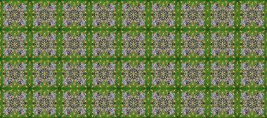 Gri, nötr ve yeşil renklerde altın elementlerle kusursuz desen. Kusursuz altın desen. Raster doğulu süsü.