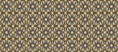 Oriental raster klasik gri, bej, kahverengi ve altın desenli. Raster illüstrasyonu. Kusursuz soyut arkaplan.