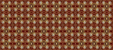 Çiçek desenli altın metal. Raster altın çiçek süsü brokar kumaş ve cam desenli. Kahverengi, bej ve altın elementli kırmızı renkler. Kusursuz altın desen.