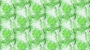 Nazik, sevimli çiçek arkaplanı. Yeşil, nötr ve beyaz renkte çiçekler. Raster çiçek desenli ve çiçekli..