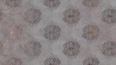 Renkli unsurlarla hareketli arka plan görüntüleri. Çiçekler. Eski model. Bayrak tarzı. Video kaydı. Şablon. Döngü. Kusursuz..