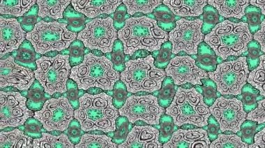 Renkli unsurlarla hareketli arka plan görüntüleri. Çiçekler. Eski model. Bayrak tarzı. Video kaydı. Şablon. Döngü. Kusursuz..