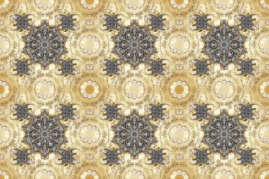 Zarif klasik model. Bej, gri, nötr ve altın desenli. Tekrarlayan ögelerle kusursuz soyut arkaplan.