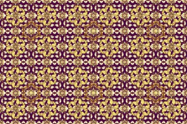 Klasik raster sarısı, kusursuz desen. Çiçek süsü kumaş deseni, cam, çiçek desenli metal mavi, kahverengi ve gri renkte altın elementler..