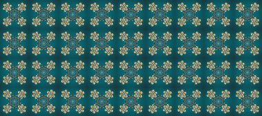 Raster oryantal süs. Kusursuz altın desen. Altın desenli mavi, yeşil ve nötr altın elementlerle.