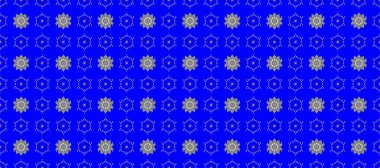 Raster oryantal süs. Tarafsız, gri ve mavi renklerde altın elementlerle kusursuz bir desen. Kusursuz altın desen.