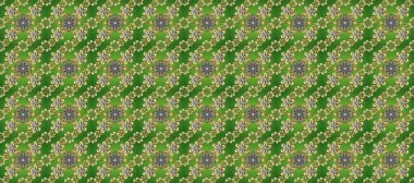 Şam, tasarım için kusursuz desen. Yeşil, gri ve nötr renklerde, altın elementli pürüzsüz desen.