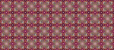 Tekrarlayan elementlerle soyut arkaplan oluşturun. Raster illüstrasyonu. Mor, kahverengi ve bej renklerde altın rengi ve altın elementler. Kusursuz, klasik altın desen..