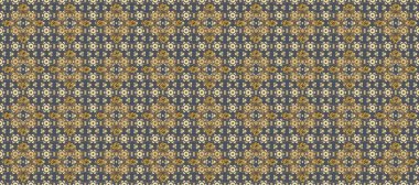 Klasik raster şablonu. Mavi, bej ve altın desenli. Tekrarlayan ögelerle kusursuz soyut arkaplan.