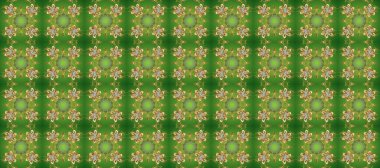 Çiçek süsü kumaş deseni, cam, çiçek desenli metal yeşil, kahverengi ve bej renklerinde altın elementler. Klasik raster altın pürüzsüz desen.