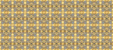 Geleneksel oryantasyon süsü. Raster illüstrasyonu. Kusursuz klasik raster altın desenli. Klasik klasik klasik arka plan. Altın elementlerle bej, gri ve sarı renklerde pürüzsüz desen.