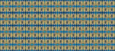 Doğulu stili, altın elementlerle mavi, gri ve sarı renklerde altın desenli arabesk yapar. Raster altın desen. Kusursuz kıvırcık saçlar..