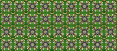 Altın element gri, yeşil ve kahverengi renklerde. Süslü raster dekorasyonu. Gri, yeşil ve kahverengi yerine altın rengi klasik barok çiçekli desenler. Lüks, kraliyet ve Viktorya dönemi konsepti.