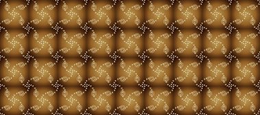 Kahverengi, bej ve sarı renklerde desen. Kına dövmeli süs çiçekleri, altın çıkartmalar, mehndi ve yoga tasarımı, kartlar ve parmak izleri. Raster altın mehndi kusursuz desen.