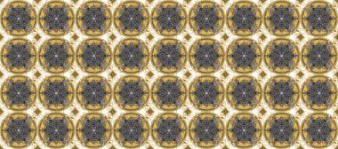 Doğulu stil altın deseni altın elementlerle birlikte nötr, bej ve gri renklerde arabesliyor. Raster altın desen. Kusursuz kıvırcık saçlar..