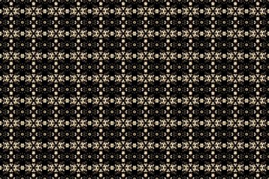 Kahverengi, siyah ve bej renkli Art Deco Deseni. Raster hattı tasarımı. Kusursuz. Lüks klasik illüstrasyon. 1920-30 motifleri. Minimalist geometrik tasarım. Kıvırcık arkaplan.