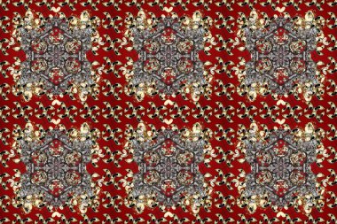 Kusursuz raster arka plan. Duvar kâğıdı barok, İspanyol kumaşı. Gri, gri ve kahverengi renklerde grafiksel, kusursuz desen. Kusursuz çiçek deseni.