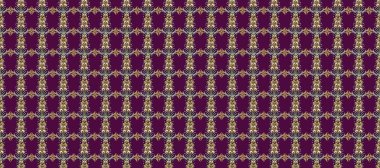 Mor, gri ve kahverengi renklerdeki altın desenli altın elementler. Geleneksel oryantasyon süsü. Klasik klasik klasik arka plan. Kusursuz klasik raster altın desenli.