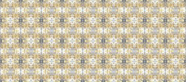 Tekrarlayan elementlerle kusursuz soyut arkaplan. Klasik raster şablonu. Bej, nötr, gri ve altın desenli.