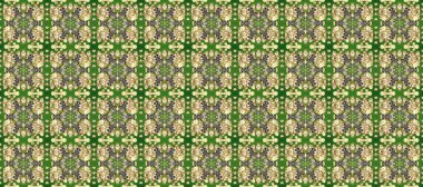 Yeşil, bej ve nötr renklerde altın element. Barok tarzında altın çiçekli süs. Damask pürüzsüz yineleme kalıbı. Antika altın tekrarlanabilir duvar kağıdı.