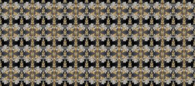 Kahverengi, gri ve bej renklerde altın elementlerle kusursuz desen. Geleneksel oryantasyon süsü. Klasik klasik klasik arka plan. Klasik raster altın pürüzsüz desen.